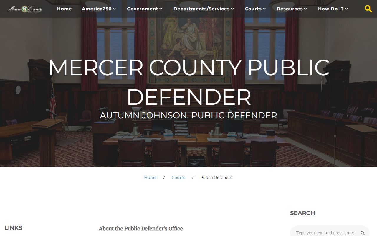 Mercer County arrest records and court charges Public Defender page