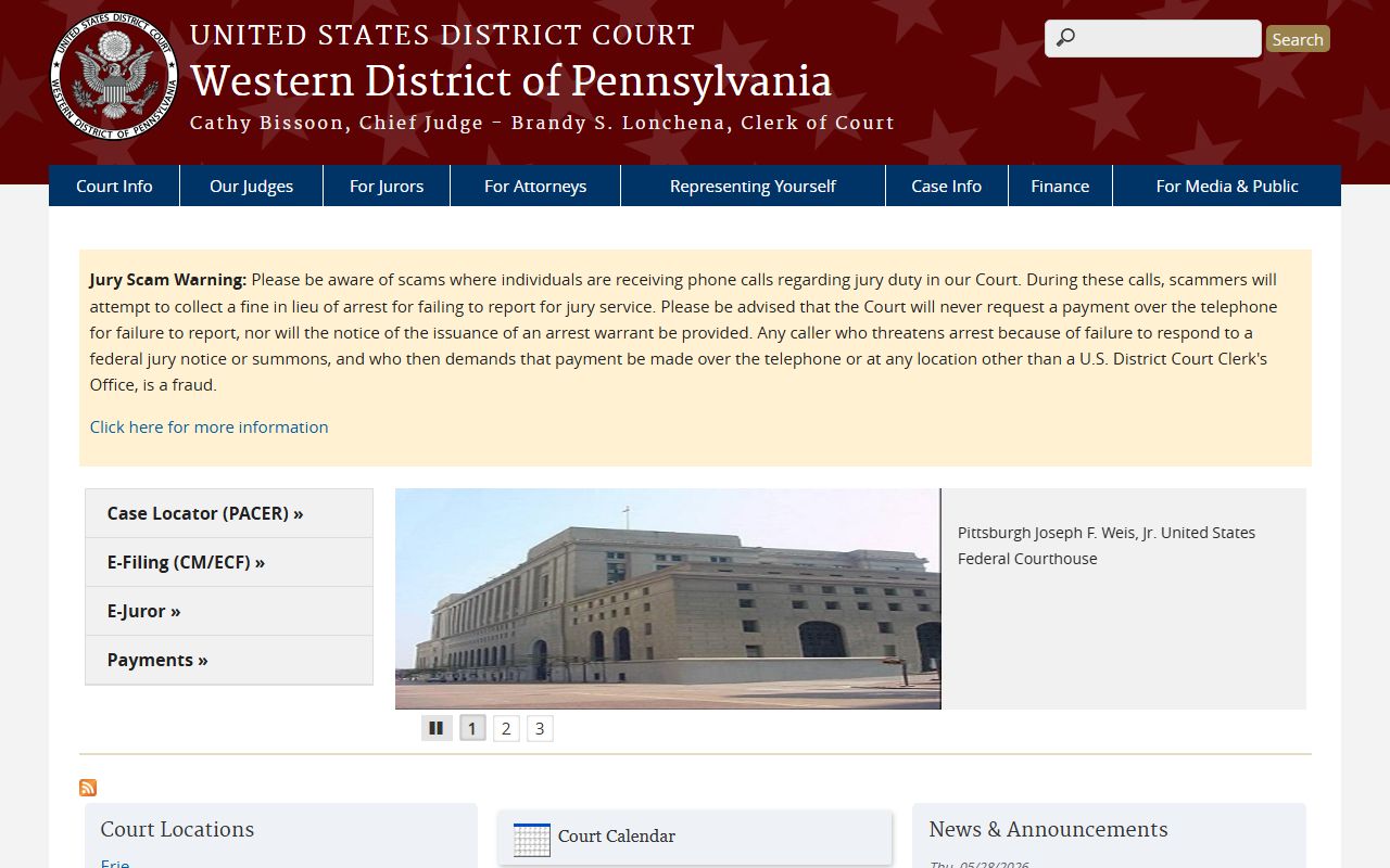 Mercer County Court of Common Pleas federal district court distinction