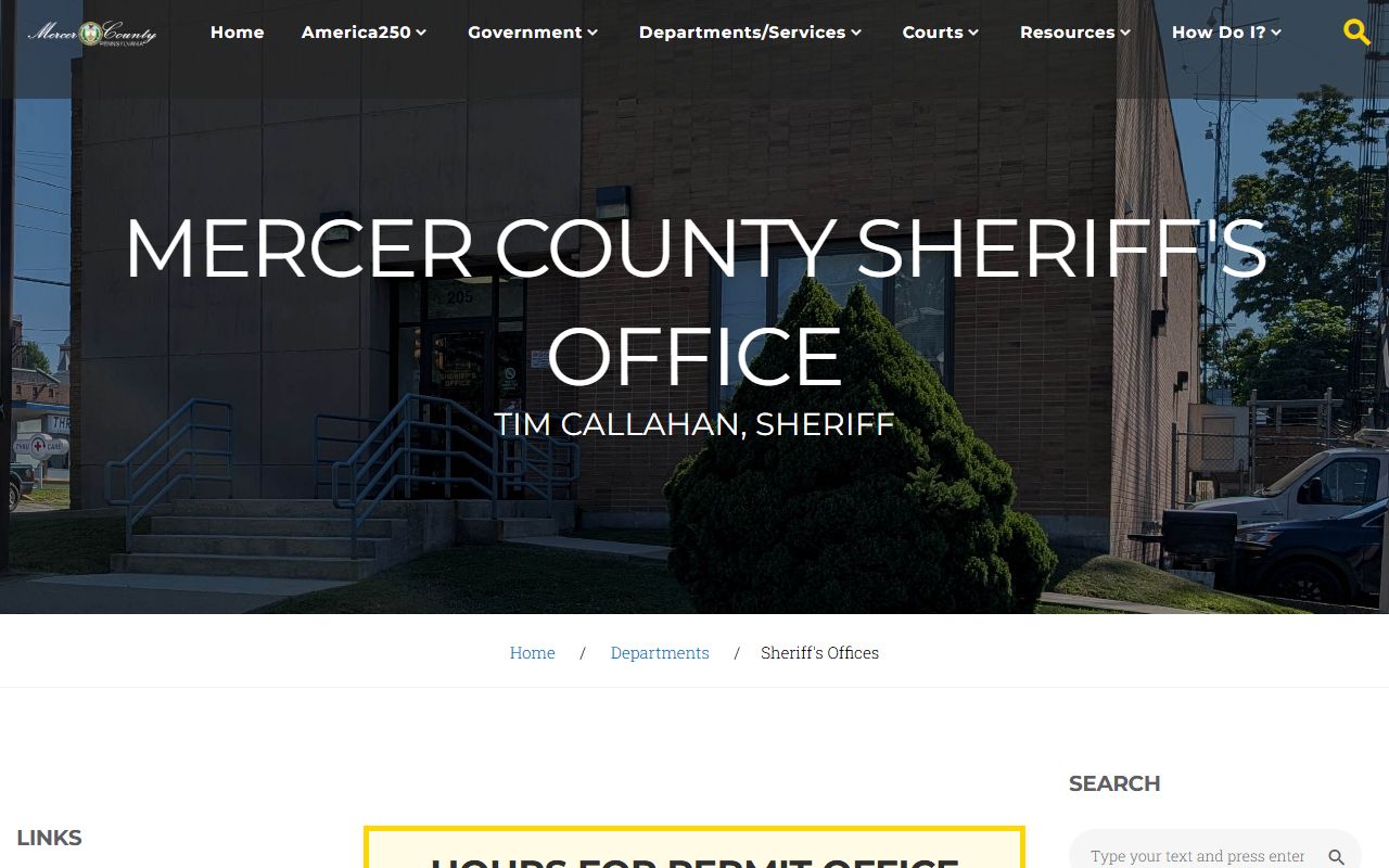 Mercer County Court records Sheriff's Office homepage