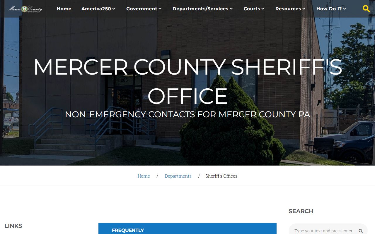 Mercer County warrant search non-emergency law enforcement contacts